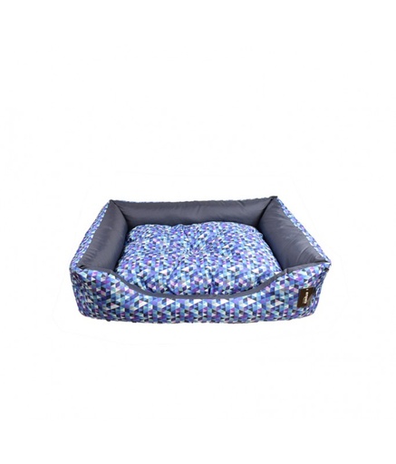 [EMK05M-104M] Empets Couch Bed Modern[Dimension - 100x80x24cm, Texture - Printed Blue]