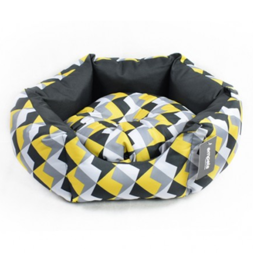[EMV01M-123M] Empets Venus Bed Modern[Dimension - 45x45x19cm, Texture - Printed Black & Yellow]