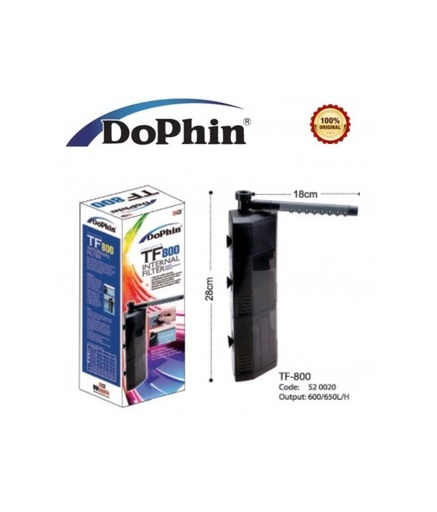 [FDTF-800] KW Zone Dophin Aquarium Triangle Internal Filter With Rainbar[Max Output - 650L/H]