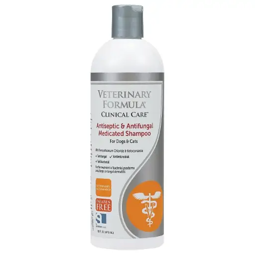 [FG01320/FG01822] Synergy Labs Veterinary Formula Clinical Care Antiseptic & Antifungal Medicated Shampoo For Dogs & Cats 473ml[Volume - 473ml]