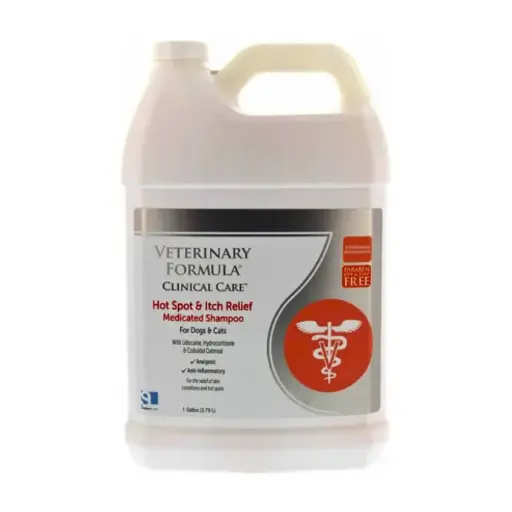 [FG01331] Synergy Labs Veterinary Formula Clinical Care Hot Spot & Itch Relief Medicated Shampoo For Dogs & Cats[Volume - 3.79 L]