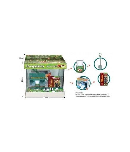 [GT-STK2001] KW Zone Dophin Shrimp Kit Tank STK - 2001 - 20 x 23 x 25cm