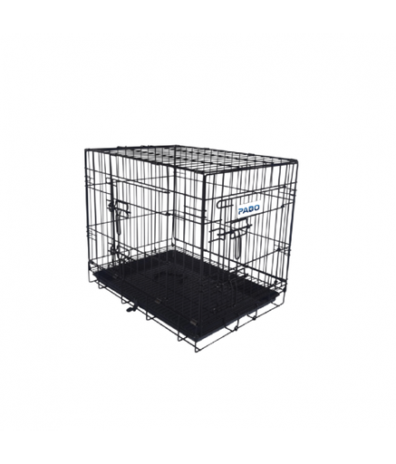 [GY0702102] Pado Double Door Dog Crate with Mesh Floor, 61x44.5x51.5cm