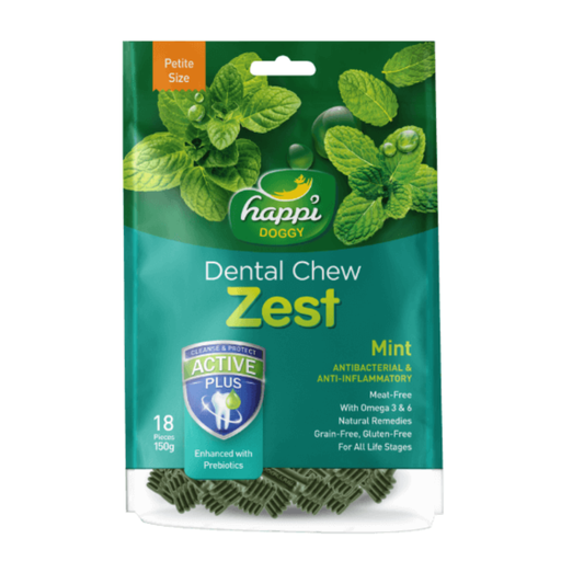 [H121] Happi Doggy Dental Chew Zest-Mint-2.5" (18 pieces)-150g