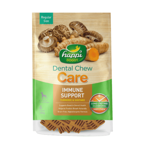 [H312] Happi Doggy Dental Chew Care-Immune Support-4" (6 pieces)-150g