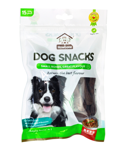[HB03020] Howbone Dog Snack -Small Bone 270g (15pcs/pack) - Beef Flavour