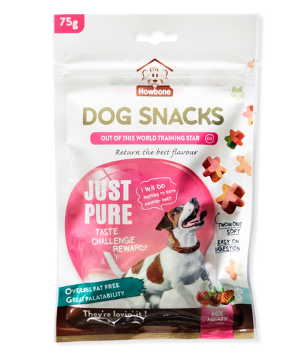 [HB06397] Howbone Training Star -Dog Snack 75g - Mix Meaty Flavour