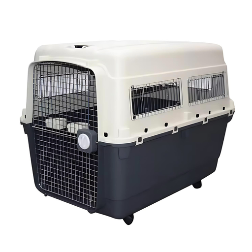 [HC013H-L120] Pet Mode Plastic Transporter with Wheels [Size - 121x 82x90cm]-IATA Approved