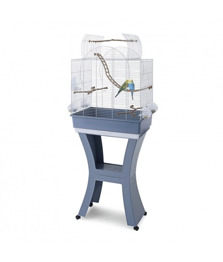 [IM04205] IMAC Matilde Cage for Canaries, Parakeets and Exotic birds[Color - Light blue - White, Size - M, Dimension - 58 x 38 x 71-143cm]