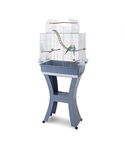 [IM04205] IMAC Matilde Cage for Canaries, Parakeets and Exotic birds[Color - White, Size - M, Dimension - 58 x 38 x 71-143cm]