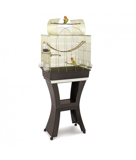 [IM04224] IMAC Matilde Cage for Canaries, Parakeets and Exotic birds[Color - Gold, Size - M, Dimension - 58 x 38 x 71-143cm]