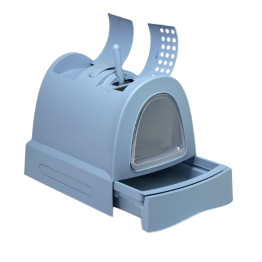 [IM83483] IMAC Zuma Litter Box For Cats - 40 x 56 x 42.5cm[Color - Blue,  Size - M]