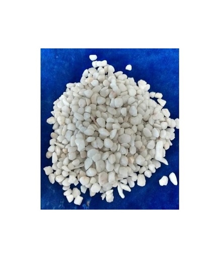 [INDC25KG-WHITE-MATE] Indian Stones  Polished Chips - White Mate - 25 Kg (C8)