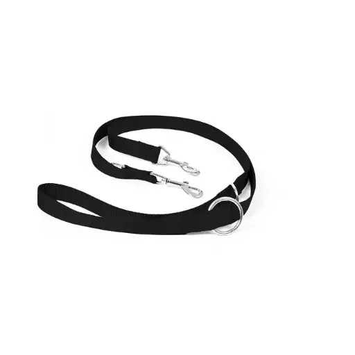 [LR0111000020] Duvo Nylon Lead Adjustable 200cm/25mm[Color - Black]