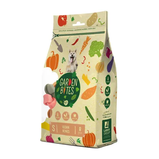 [LR10087] Duvo Garden Bites Vegan Bones Small Pouch 11cm - 8Pcs - Mix Colors [336g]