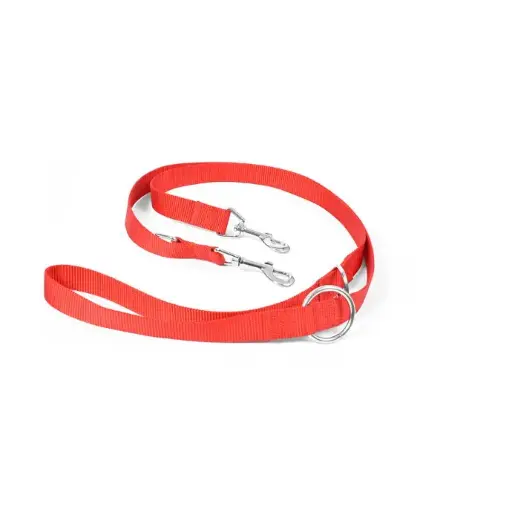 [LR111000021] Duvo Nylon Lead Adjustable 200cm/25mm[Color - Red]