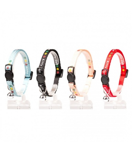 [LR11164] Duvo Cat Collar Kitty Cat Nylon Mixed Colors 20 - 30cm / 10mm[Dimension - 20-30cm x 10mm]