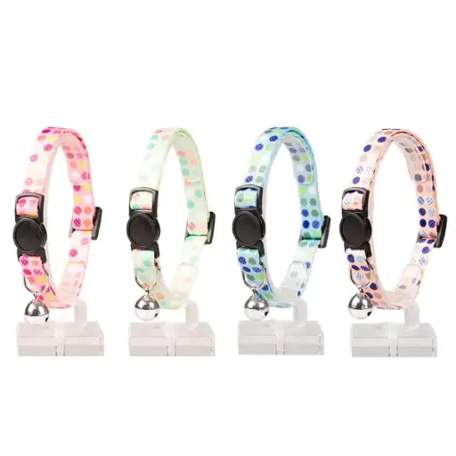 [LR11175] Duvo Cat Collar Nylon Mixed Colors 20 - 30cm / 10mm[Texture - Candy]