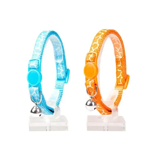 [LR11178-PHout] Duvo Cat Collar Nylon Mixed Colors 20 - 30cm / 10mm[Texture - Python]