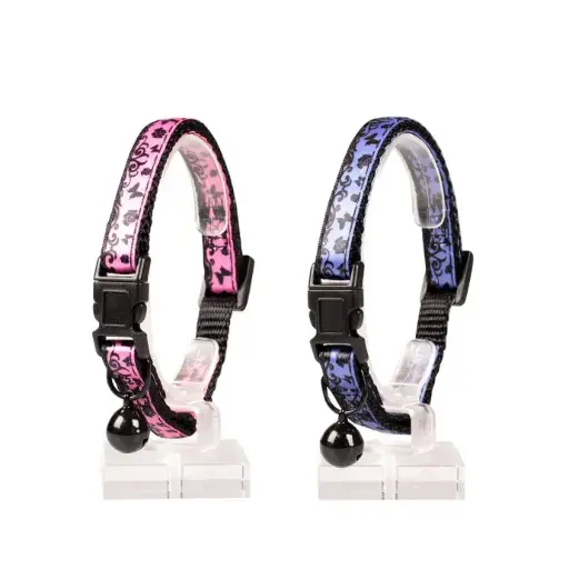 [LR11179-PHout] Duvo Cat Collar Nylon Mixed Colors 20 - 30cm / 10mm[Texture - Lace]