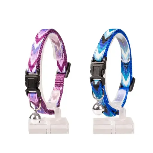 [LR11185] Duvo Cat Collar Nylon Mixed Colors 20 - 30cm / 10mm[Texture - Boho]