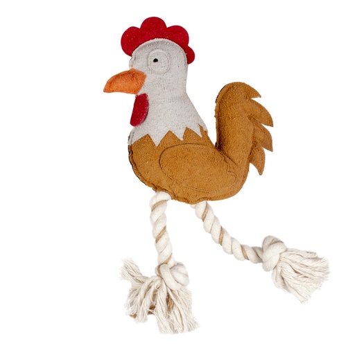 [LR11519] Duvo+ Farm Friends Ruby Rooster Dog Toy 37cm