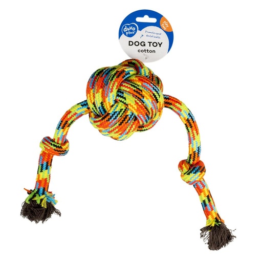 [LR11594] Duvo+ Cotton Ball with 2 Knots Beach Dog Toy 50x10cm