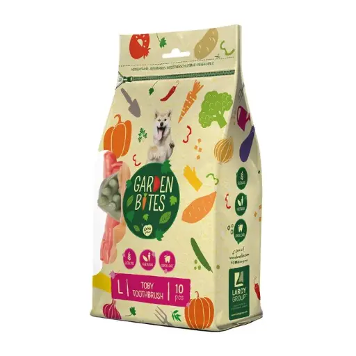 [LR11652] Duvo Garden Bites Toby Toothbrush Mixed Colors 500g[Count - 10, Size - L]