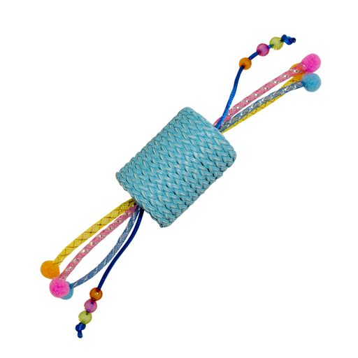 [LR12091] Duvo+ Jolly Blue Roll With Ropes Blue - 22x4,5x4,5cm