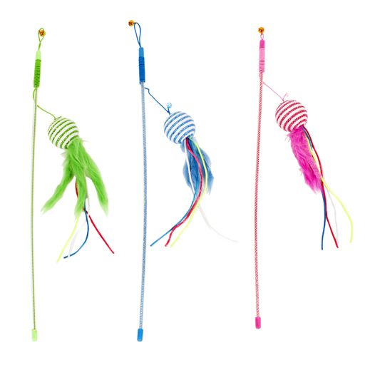 [LR121045] Duvo Playing Rod Feathered Ball Mix 46cm