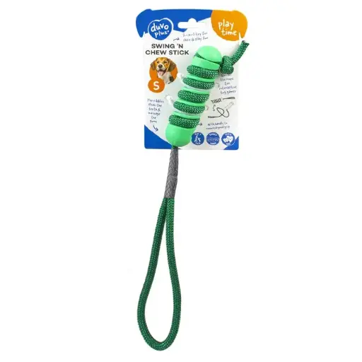 [LR12422] Duvo Swing 'N Chew Sticks  - 12.2 x 3.2 x 3.2cm - Green