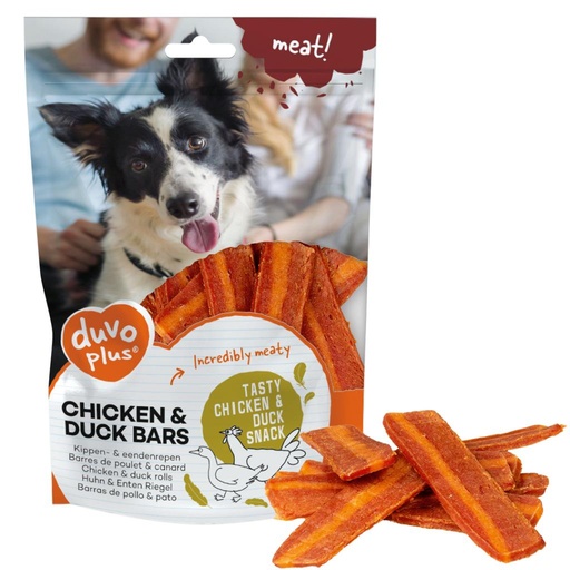 [LR12462] Duvo+ Meat! Chicken & Duck Bars 100g - 9 Pcs[Weight - 100g, Count - 9]