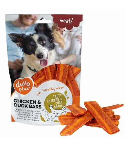 [LR12462] Duvo+ Meat! Chicken & Duck Bars 100g - 9 Pcs[Weight - 100g, Count - 9]