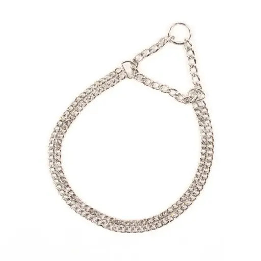 [LR12889] Duvo+ Slip Collar 2 Rows, Chromed[Length - 40cm]