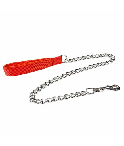 [LR12909] Duvo+ Lead Chain Padded Handle 100cm - 4mm[Color - Maroon]