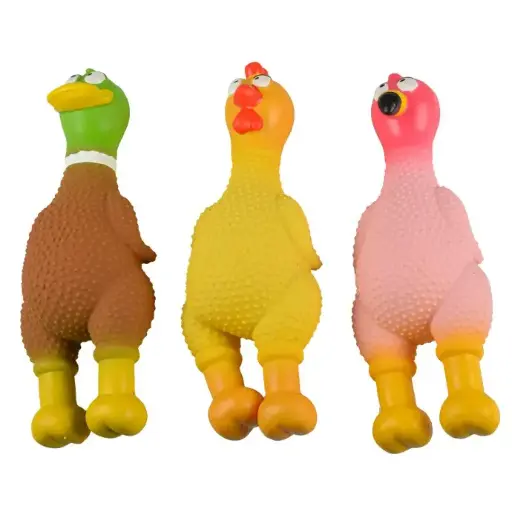 [LR13657] Duvo+ Latex Birdswith Goose Bumps Dog Toy 8x23x7cm Mixed Colors