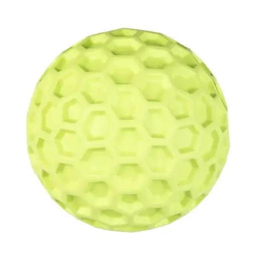 [LR13712] Duvo+ Rubber Hexagon Ball Dispenser Dog Toy 7,5x7,5x7,5cm,Green