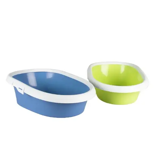 [LR14462] Duvo+ Litter Tray Excalibur with Rim 58x39x17cm, Mixed Colors