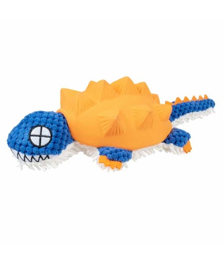 [LR14517] Duvo+ Plush & Latex Armadillo 34x14x8.5cm orange/blue