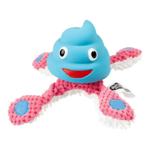 [LR14522] Duvo+ Plush & Latex Octopus Blue/Pink, 22x22x12cm