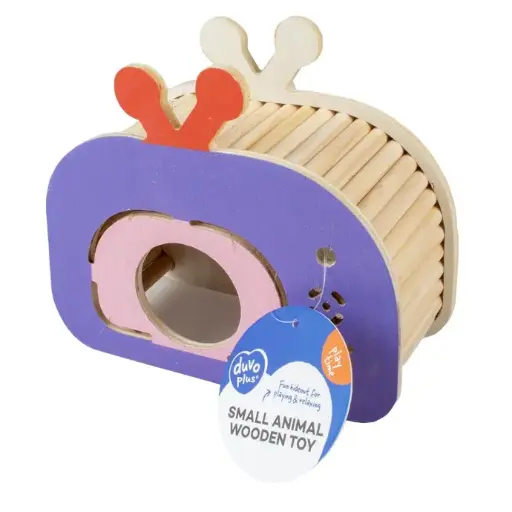 [LR14547] Duvo+ Small Animal Wooden Play House TV 19,6x8,5x17cm, Multicolour