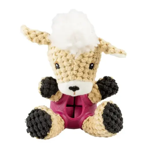 [LR14571] Duvo+ Plush & Rubber Sheep Dispenser Multicolour, 18x12x11cm