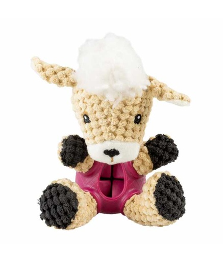 [LR14571] Duvo+ Plush & Rubber Sheep Dispenser Multicolour, 18x12x11cm