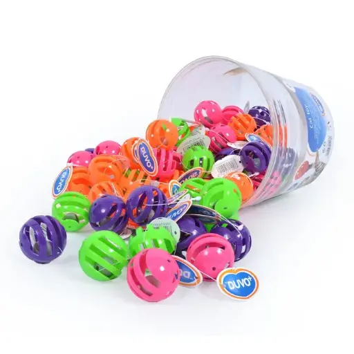 [LR1717058] Duvo Rattle Balls - Cat Toy (60 pcs in a Bucket)