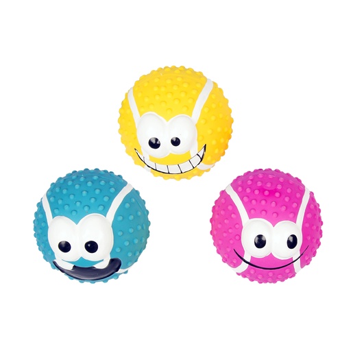 [LR400010] Duvo+ Latex Tennis Ball Smiley Mix 5cm Mixed Colors[Size - 5cm]