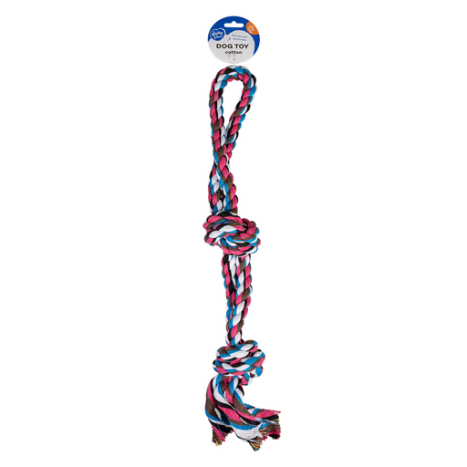[LR4705029] Duvo+ Tug Toy Knotted Cotton 2 Knots Double Loop 50cm