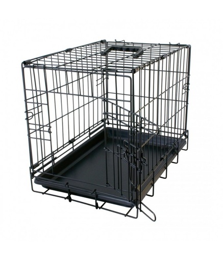 [LR780-381] Duvo+ Dog Crate 2 doors Plastic Tray Black[Dimension - 62 x 44 x 50cm]