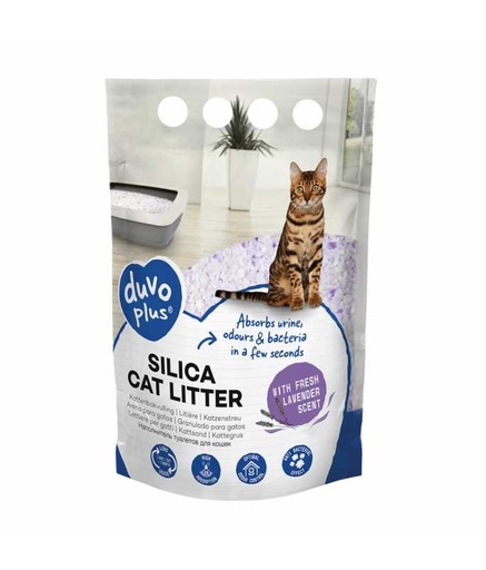 [LR989003] Duvo Premium Silica Cat Litter 5L[Flavor - Lavender]