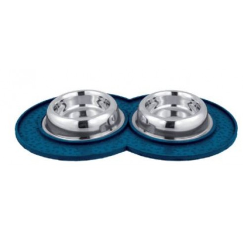 [M22040] Kumar Steels Anti Spill Rubber Mat Dog Bowl[Capacity - 0.90L]