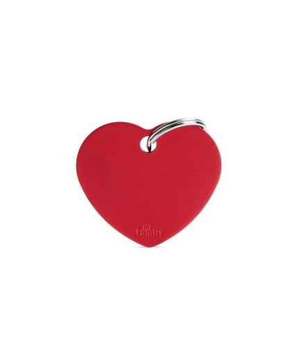 [MFB30] MY FAMILY CUORE GRANDE ALLUMINIO ROSSO